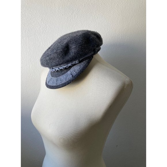 Vintage gray wool fisherman’s cap #245
